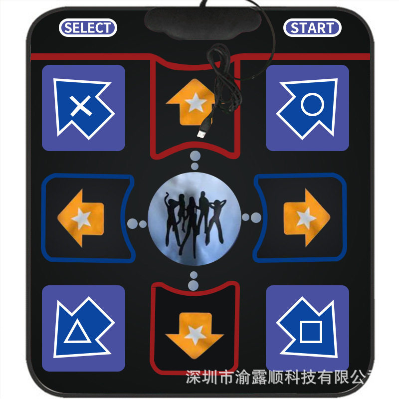 2024新款跨境英文跳舞毯USB电脑单人11键中间跳舞毯家用游戏跳舞