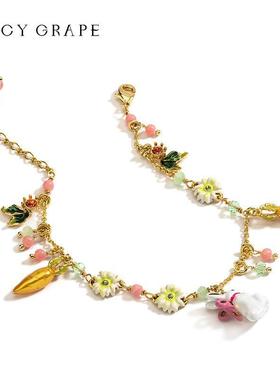 可爱小兔子胡萝卜手链女生肖兔动物手饰生日礼物