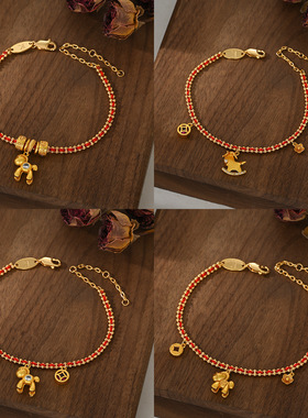 （10天发货）2025本命年生肖马红绳手链女编织红手绳闺蜜情侣手饰