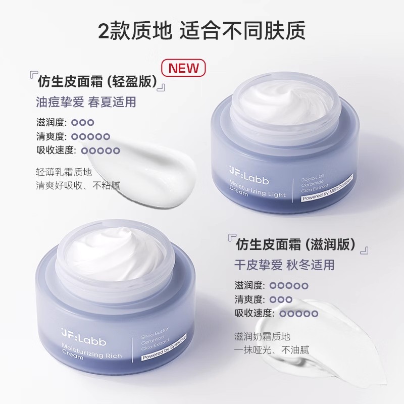 JF LABB/肌肤之研补水保湿舒缓滋润修护屏障敏感肌面霜50ml