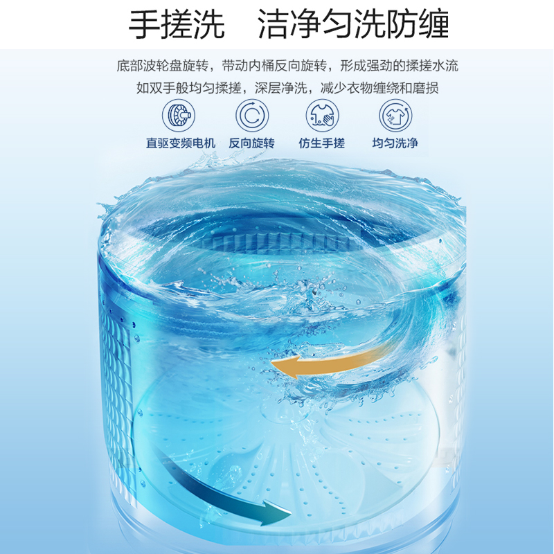 Haier 13kg large capacity pulsator washing machine hand scrub anti-tangle down wash direct drive frequency conversion household 37B