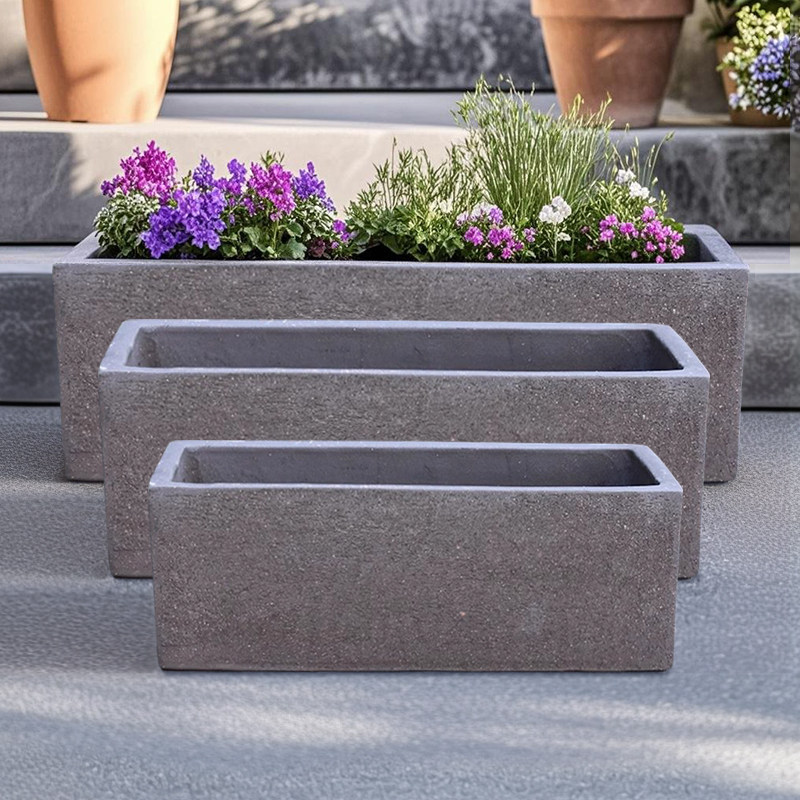 长方形马槽紫砂花盆粗陶荷花睡莲陶瓷罐造景大口径水培盆特大花盆,淘宝优惠券,粉丝福利购,淘宝优惠卷