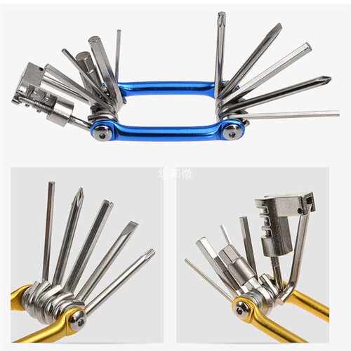 15 in 1 Multi Usage Bike Bicycle Repair Bike Tools Kit Hex W - 图0
