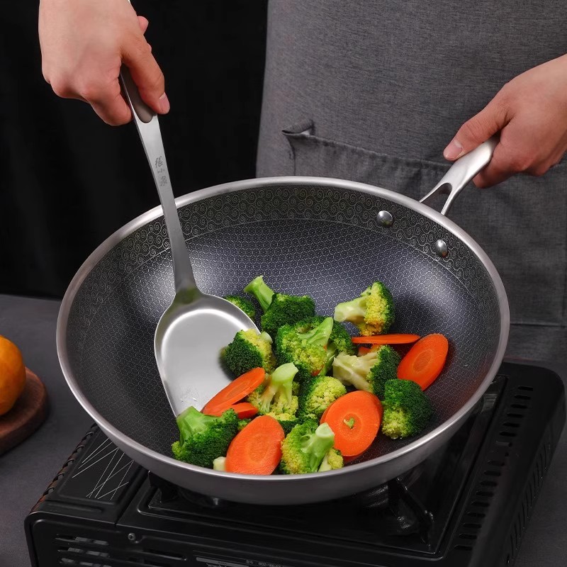 张小泉锅铲家用不锈钢长柄炒菜铲子厨房炒勺不粘锅专用铲隔热防烫 - 图3