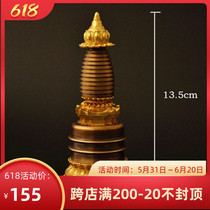 Tibetan religious supplies brass Buddha tasholitta Karmata Bodhisatti 5 inches