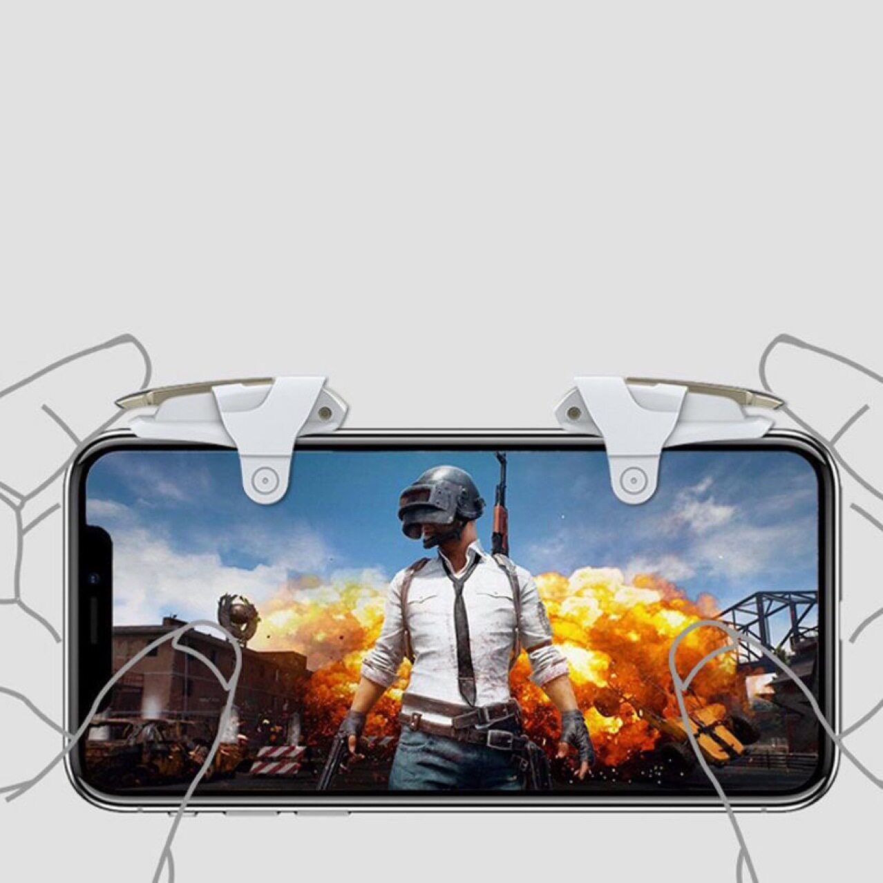 和平精英吃鸡连发全自动压枪和平精英游戏手柄金属机械按键手游辅助器