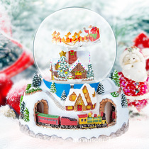 Floating Snowflake Water Crystal Ball Music Box Eight-soundbox Christmas Gift Cross-border E-commerce Amazon