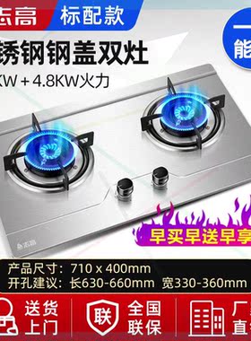 燃气灶猛火双灶煤气灶天然气灶液化气大火台式嵌入式JZT-BZ