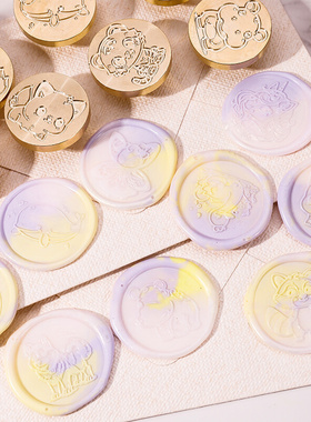 Creative Cute Pet Series Wax Seal European Style Retro Brass