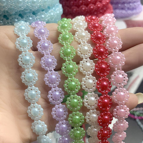 彩色太阳花连线珠 DIY手工配件娃娃头饰链子娃娃配饰珍珠服装辅料 - 图3