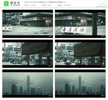 80s 80s 90s Hong Kongs street pedestrian traffic scene high-definition video material