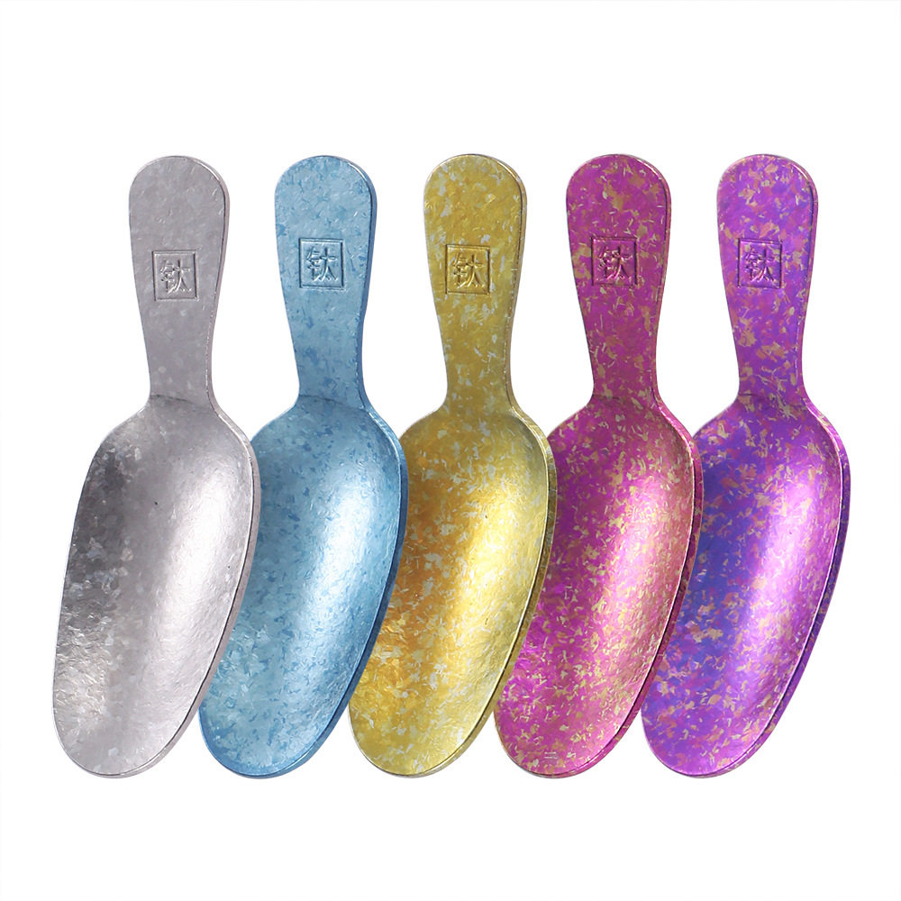 纯钛结晶短柄茶勺家用取茶勺咖啡豆勺餐厅雪糕甜品勺茶叶罐分茶勺,淘宝优惠券,粉丝福利购,淘宝优惠卷