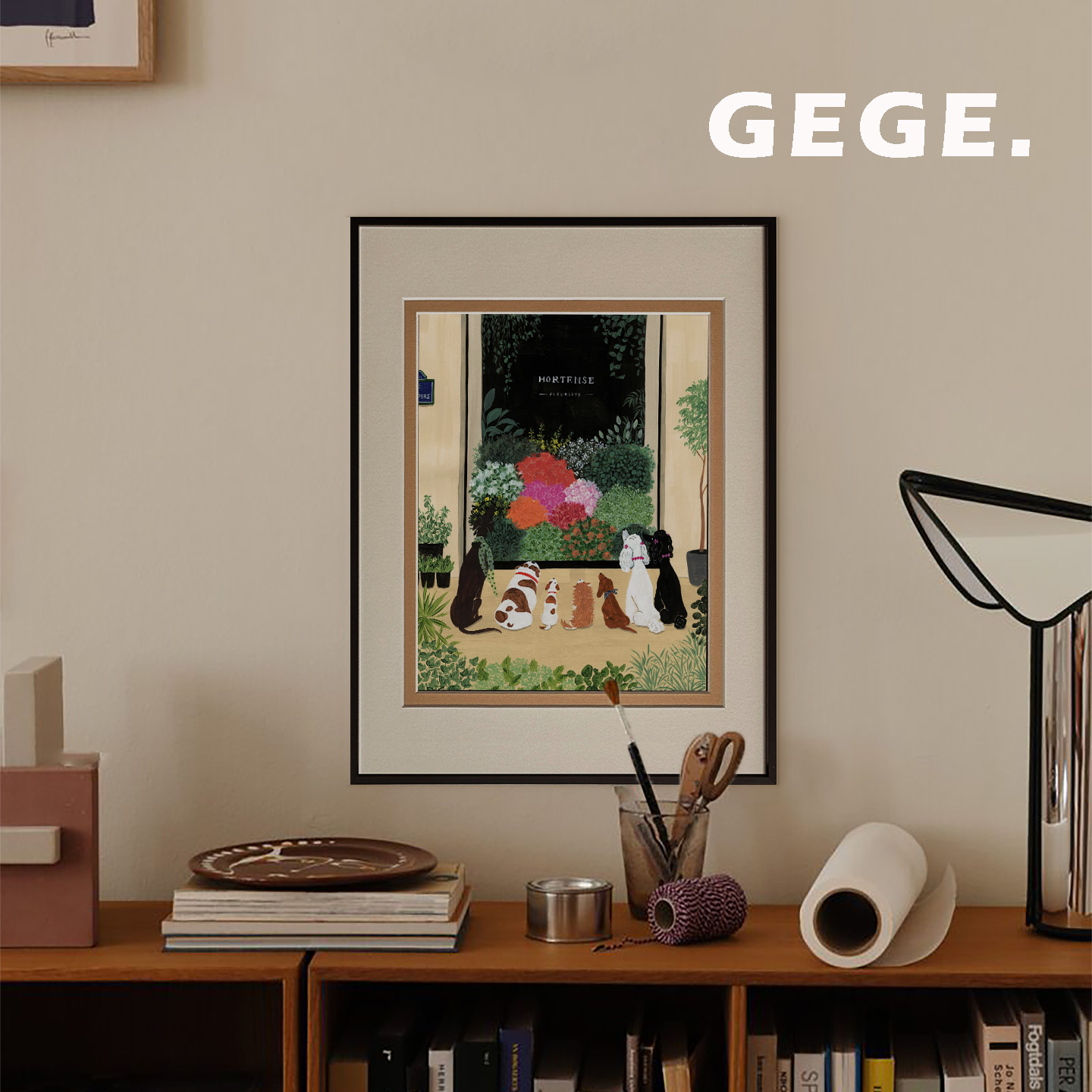 灵斑】GeGe卧室书房餐厅挂画高级感北欧复古玄关中古风客厅画挂画 - 图0