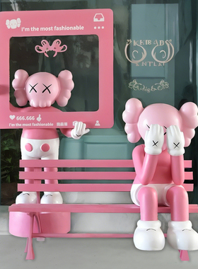 网红公仔芝麻街雕塑商场美陈装饰