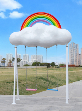 红色金翅膀飞马雕塑园林摆件