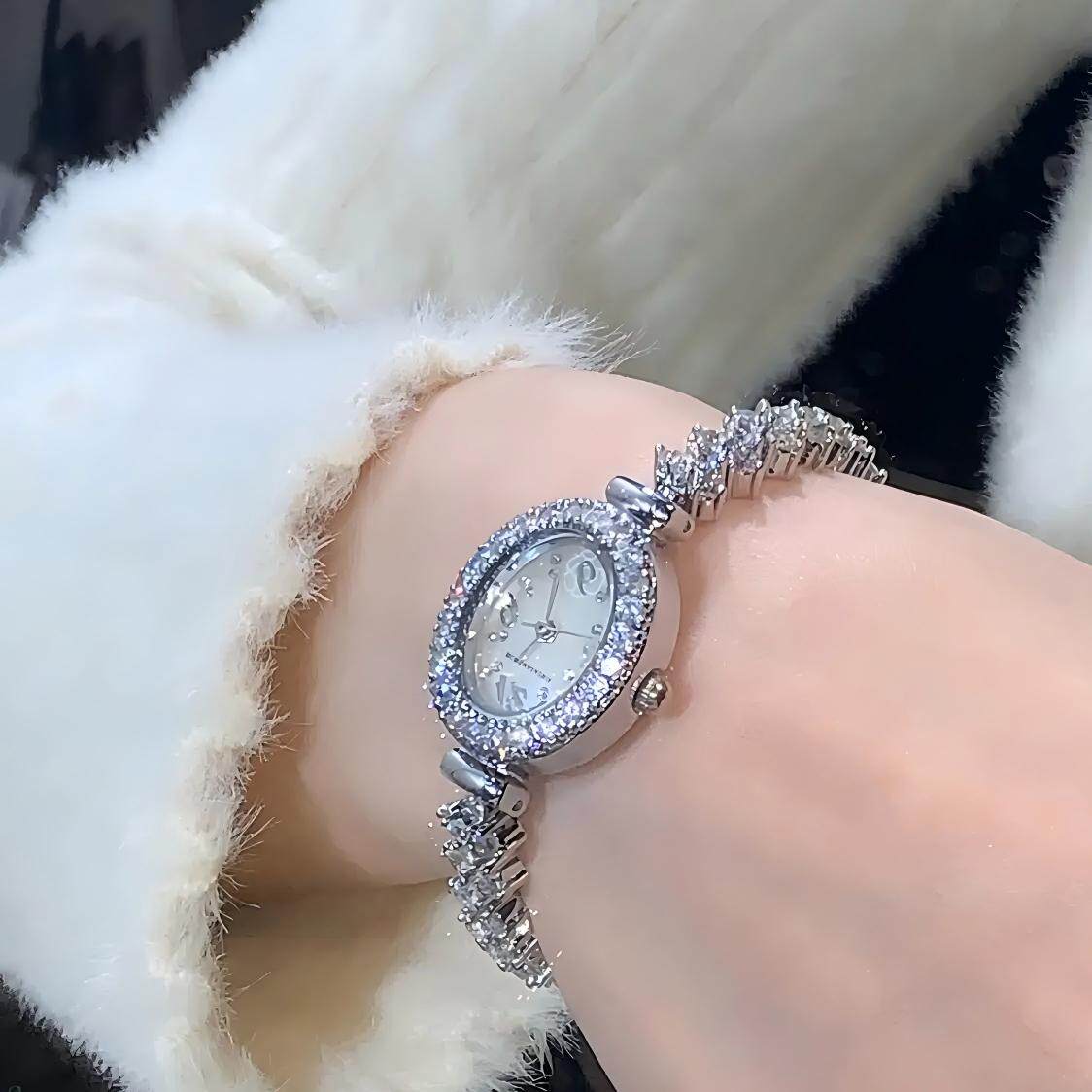 杨美丽同款 BCBG满钻手表女小众轻奢腕表椭圆表盘生日圣诞礼物19