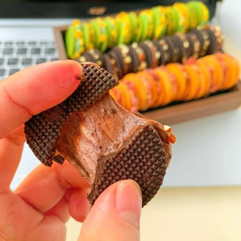 甜原柿吉布列牛轧饼干100g*3袋酥脆拉丝夹心烘焙点心茶点甜品零食,淘宝优惠券,粉丝福利购,淘宝优惠卷