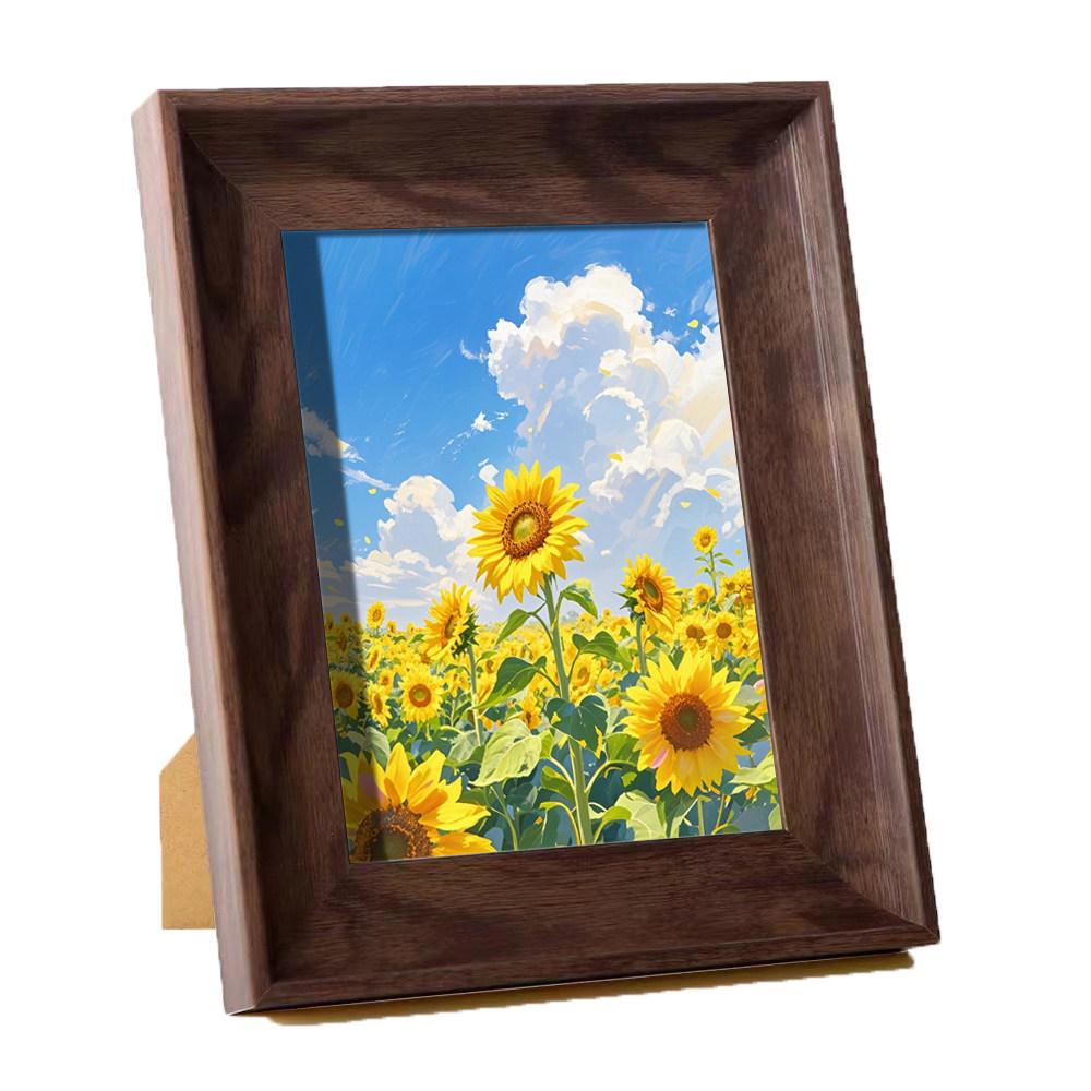 欣欣向荣夏季向日葵相框摆台画新中式客厅装饰卧室床头柜桌面摆件,淘宝优惠券,粉丝福利购,淘宝优惠卷