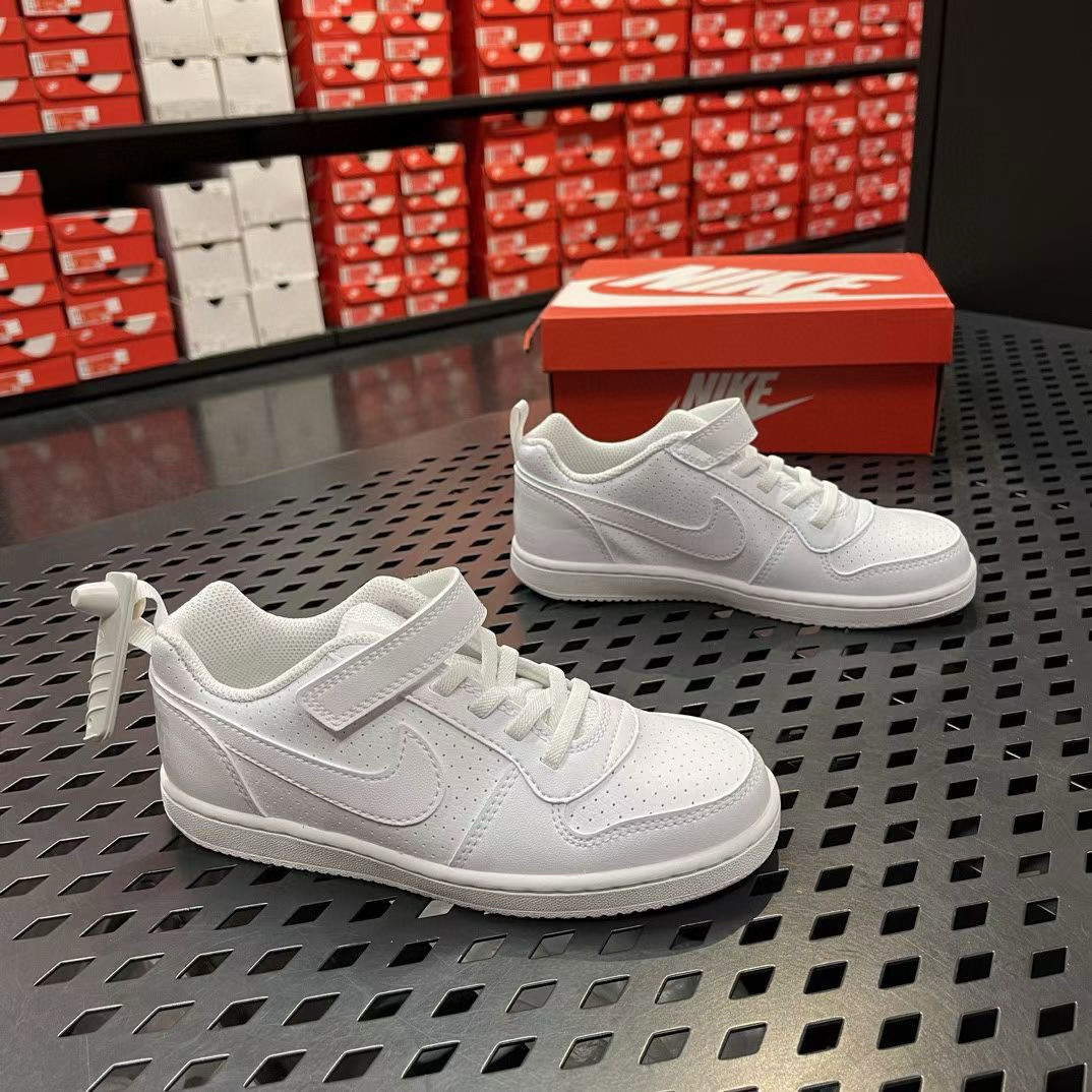 nike court borough耐克儿童中童春季一脚蹬低帮板鞋童鞋 fd4636 - 图3