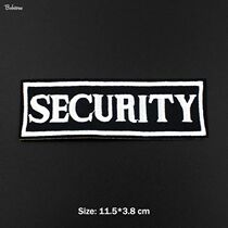 White Words Logo Security Embroidered Patch Iron On for Clot