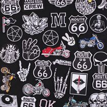 Punk Patches Route 66 Hippie Band Embroidered Patches for Cl