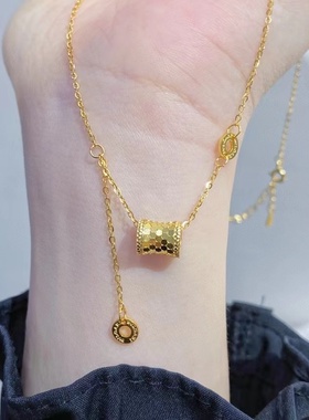 s925纯银鳞片小蛮腰项链时来运转轻奢风吊坠小众设计高级感送闺蜜