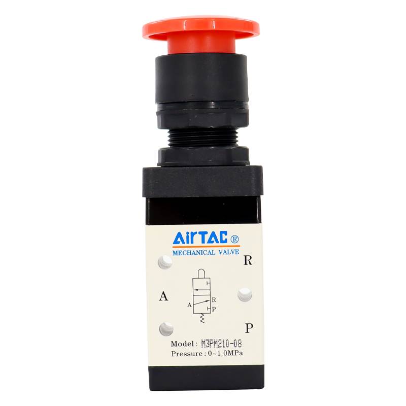 AirTAC原装亚德客蘑菇头按钮手动阀 M3PM110/M3PM210-06/08-R/B/G - 图3