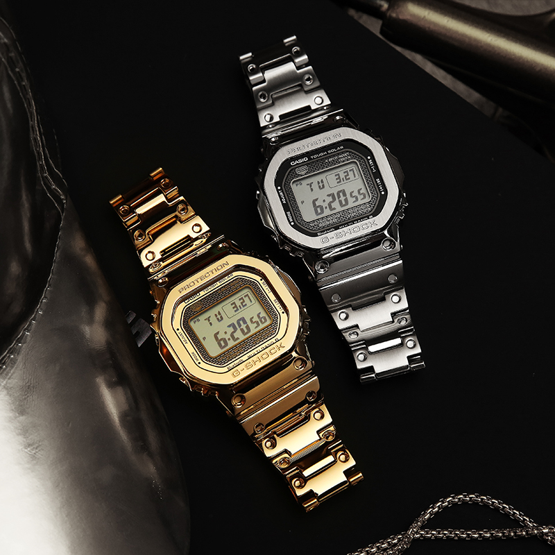 卡西欧手表男女限量经典小金块G-SHOCK太阳能小方块GMW-B5000D - 图1