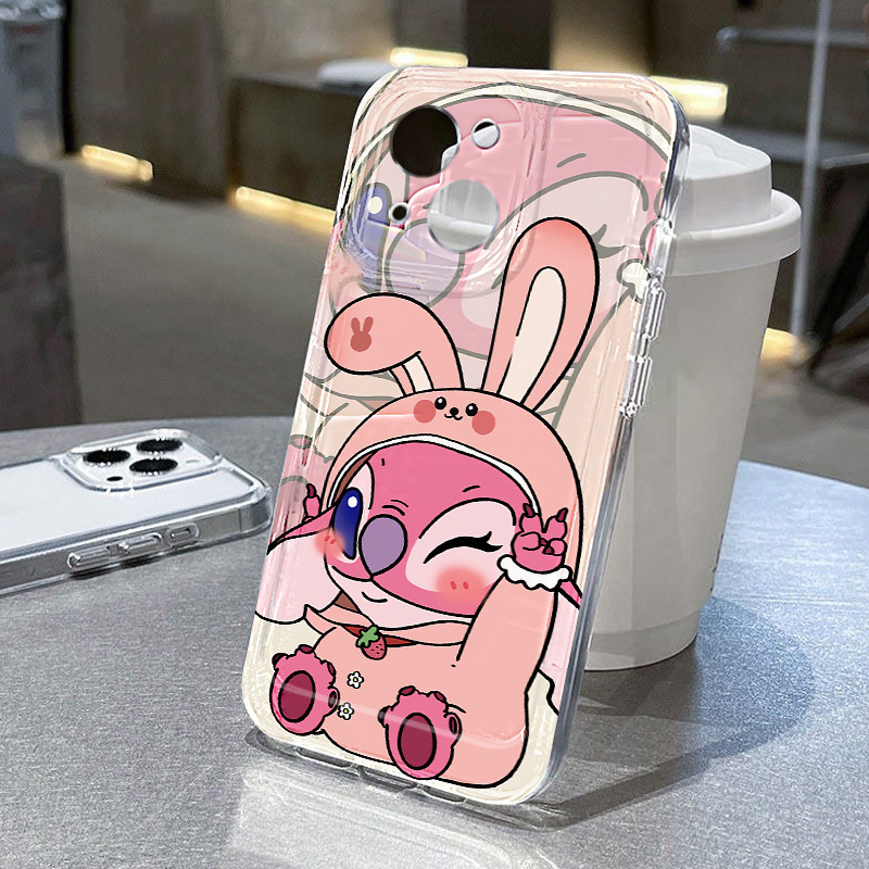 史迪仔情侣卡通适用华为Pura70苹果15promax手机壳小米iPhone14/13防摔OPPOReno12荣耀200vivox100siQOOz9套