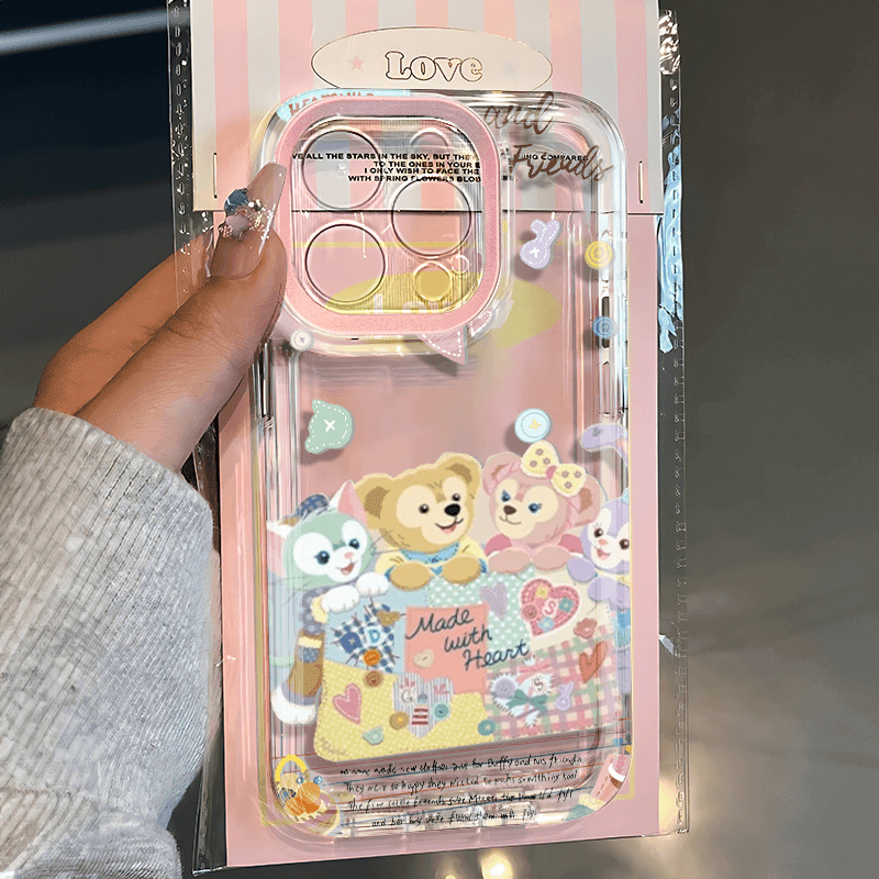 适用苹果15手机壳iPhone14promax可爱卡通15plus硅胶13pro达菲小熊家族华为Pura70荣耀100vivo女OPPO套mate60