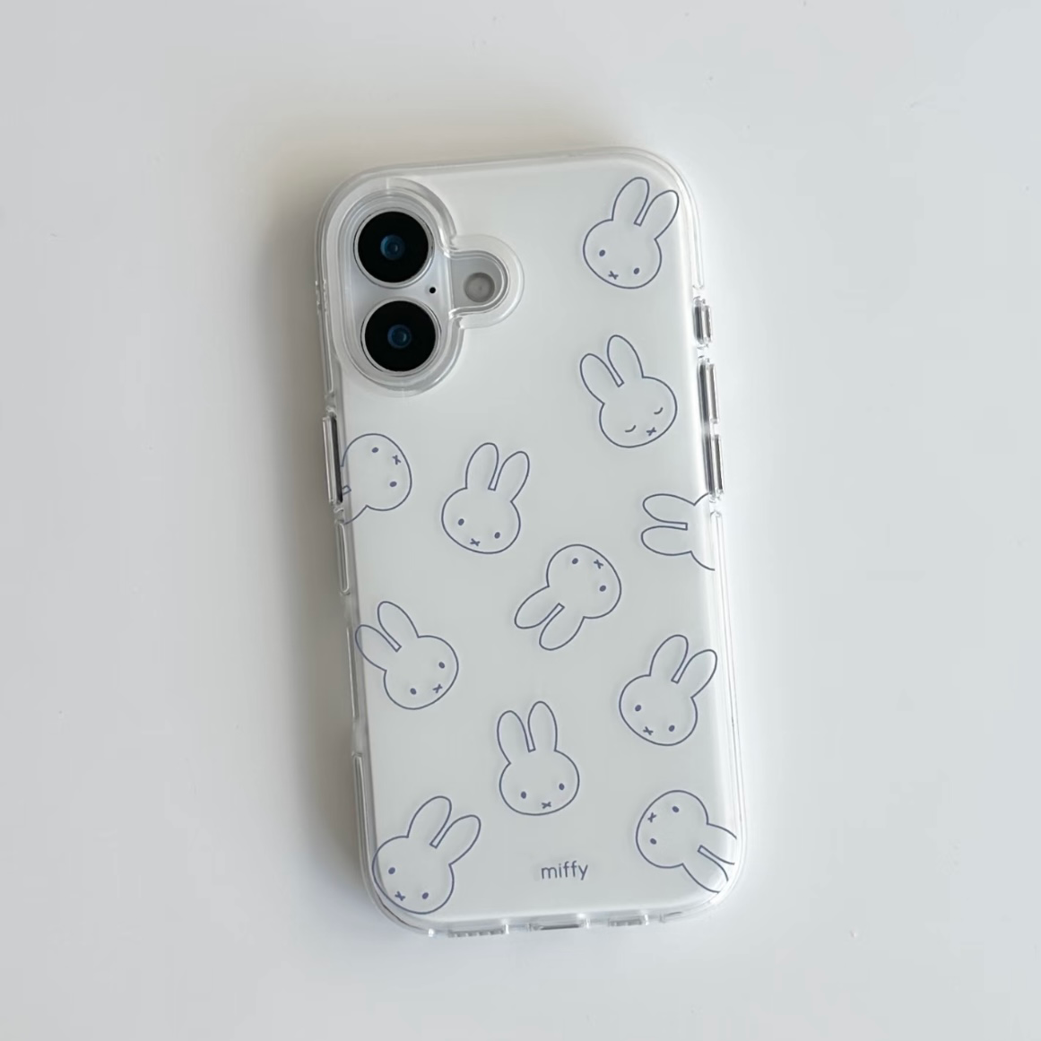 米菲兔兔满屏适用苹果17promax手机壳iphone16Pro新款奶油IMD壳15pro华为mate70荣耀vivox200小米15OPPO防摔 - 图0