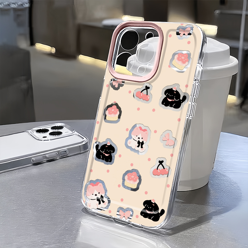 樱桃小狗适用苹果13手机壳16Promax卡通vivox200透明红米note14防摔小米15一加套华为pura70荣耀x60硅胶OPPO - 图2