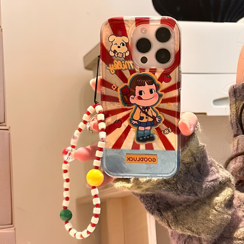 不二家女孩适用苹果16promax手机壳iPhone15promax/14/13pro冰裂纹华为Pura70荣耀200vivo小米14高级OPPO软套