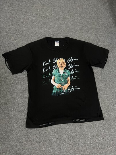 【现货】Nirvana Kurt Cobain柯本花裙子vintage水洗单缝线tee