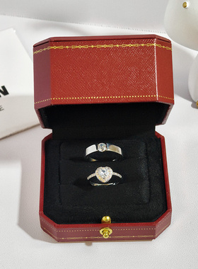 爱心女戒结婚戒指一对情侣