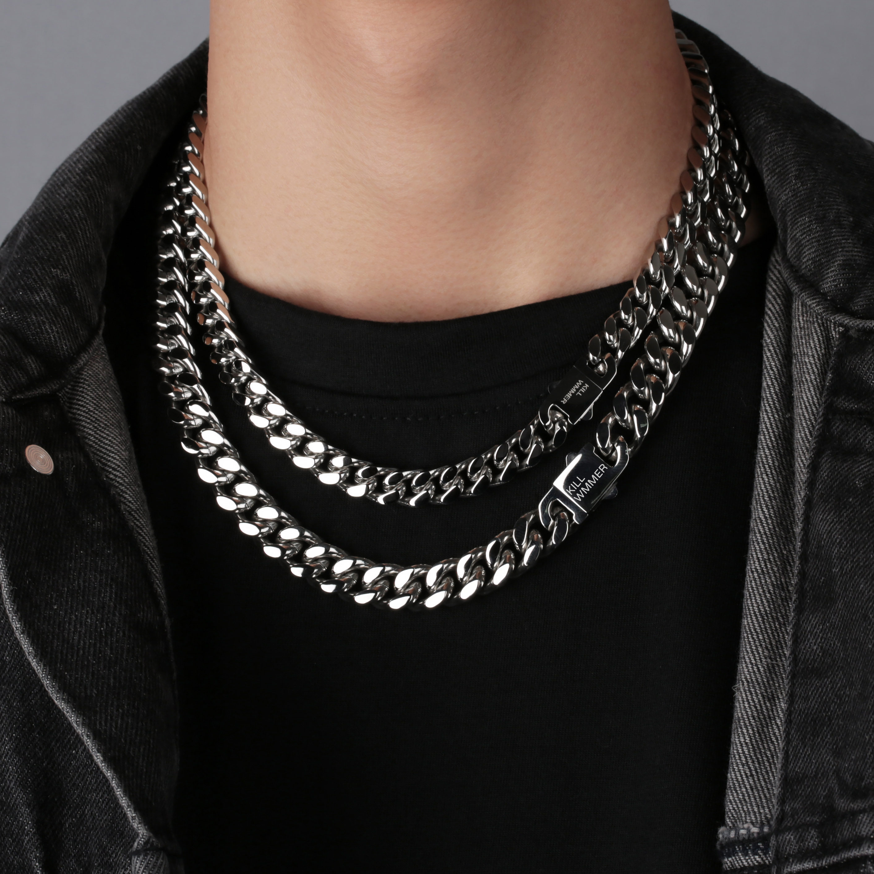 光面古巴男士高级感嘻哈街头项链 KILLWMMER项链