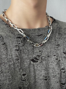 个性环形锁扣闪电项链男潮