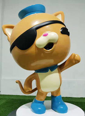 网红打卡潮玩公仔雕塑厂家 玻璃钢卡通动物熊 商业美陈IP大摆件