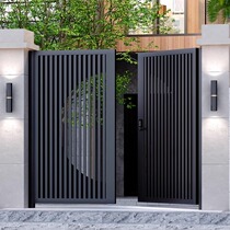 Iron Art Modern Villa Patio Door Aluminum Alloy Garden Yard stainless steel Rural Self-built house Electric folding door