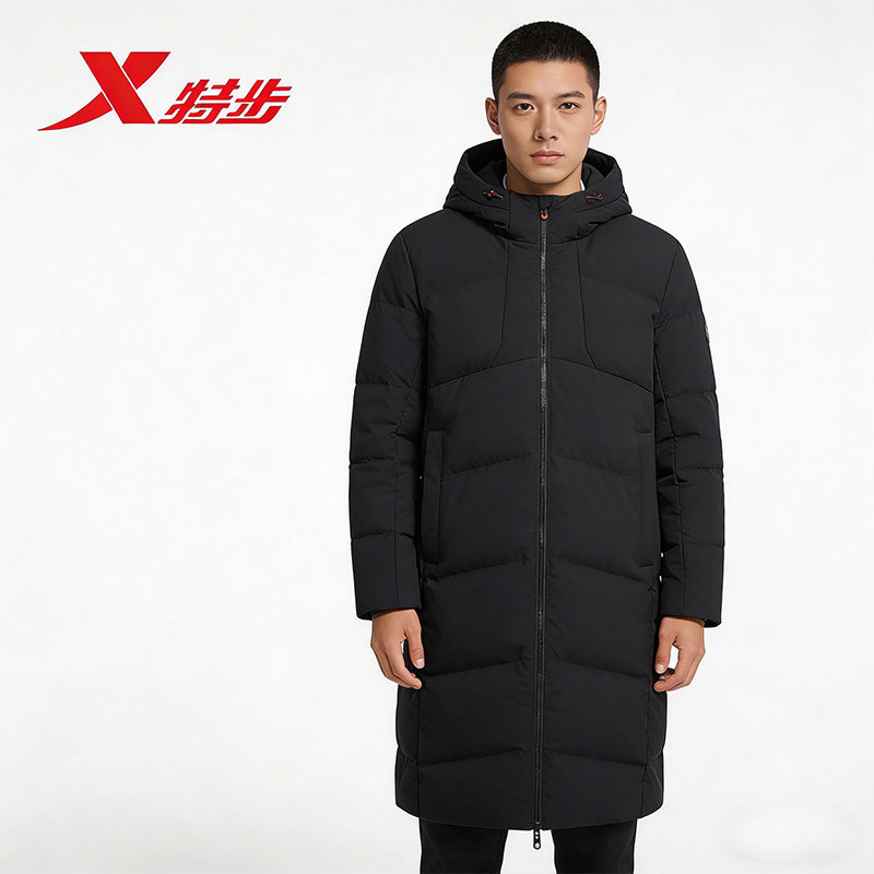 特步2025新款羽绒服男冬季连帽中长款经典休闲羽绒服975429640127,淘宝优惠券,粉丝福利购,淘宝优惠卷