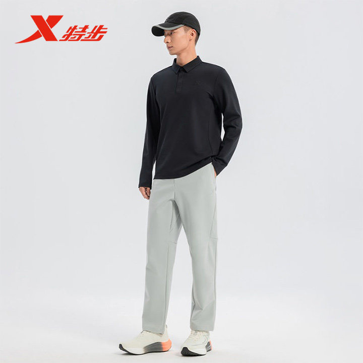 特步运动T恤长袖针织衫男2025春季新款百搭保暖卫衣975129030109,淘宝优惠券,粉丝福利购,淘宝优惠卷