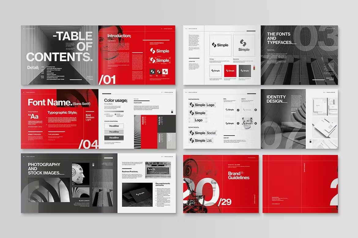 0031现代品牌商业横版宣传画册手册杂志模板排版ID源文件设计模板,淘宝优惠券,粉丝福利购,淘宝优惠卷