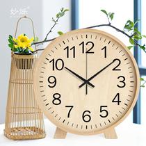 Living room Nordic Block Clock Home Desk Clock Placed Pendulum seat clock Desktop clock Large pendulum clock desktop sitting clock