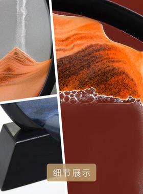 沙漏流沙画摆件工艺礼品家居装饰办公室酒柜摆设高档礼物客厅桌面