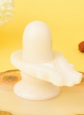 印度湿婆白色大理石Linga