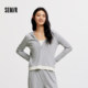 ເຄື່ອງນຸ່ງຫົ່ມເຮືອນທີ່ມີ hooded ສອງຊິ້ນທີ່ເປັນມິດກັບຜິວຫນັງແລະສະດວກສະບາຍສໍາລັບແມ່ຍິງ
