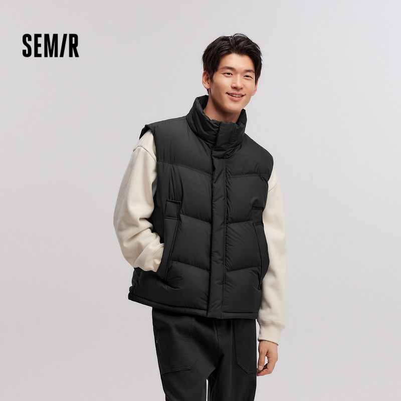 [商场同款]森马羽绒马甲男 冬季宽松防水外套情侣纯色百搭,淘宝优惠券,粉丝福利购,淘宝优惠卷