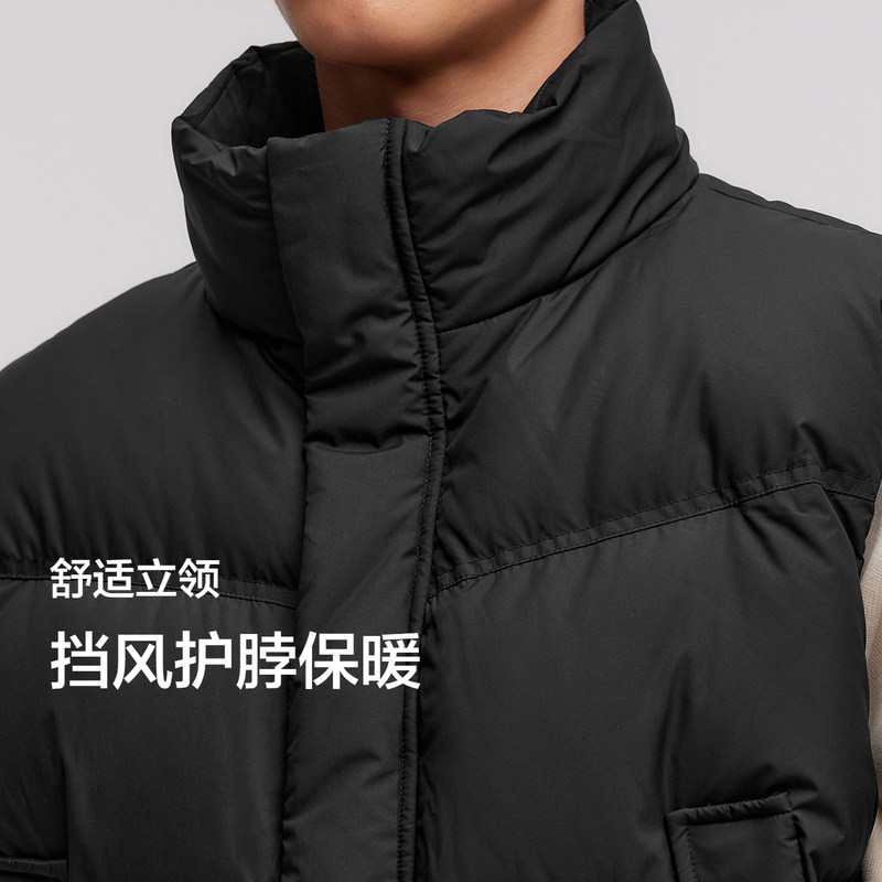 [商场同款]森马羽绒马甲男 冬季宽松防水外套情侣纯色百搭,淘宝优惠券,粉丝福利购,淘宝优惠卷