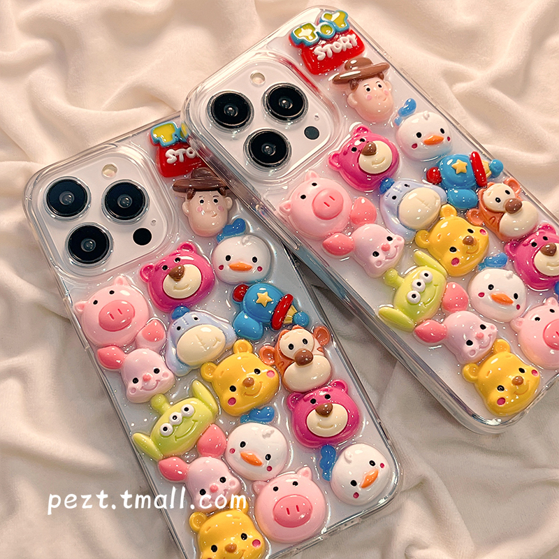 立体网红可爱玩具总动员适用苹果16手机壳超火iphone15promax新款13pro防摔12硅胶15手机套11卡通14pro女13软 - 图3