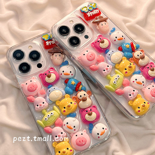 立体网红可爱玩具总动员适用苹果16手机壳超火iphone15promax新款13pro防摔12硅胶15手机套11卡通14pro女13软 - 图3